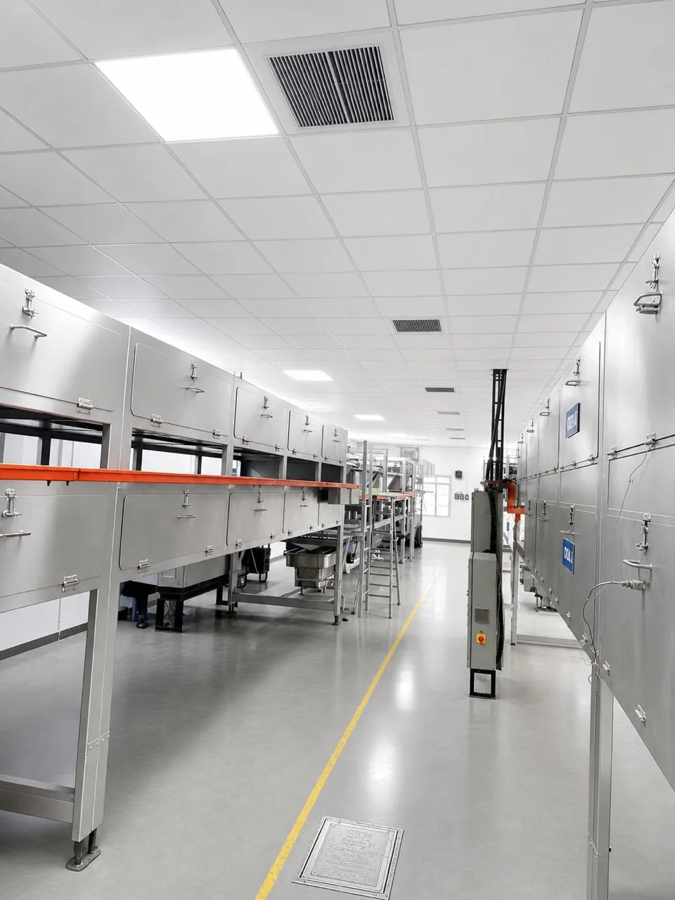 Latex dipping lines inside the Safeguard Contraceptives manufacturing hall